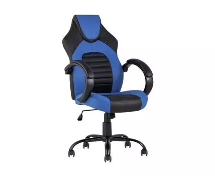 Кресло игровое TopChairs Racer Midi черно-синее