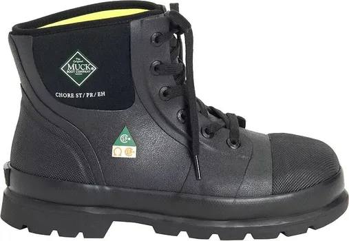 Muck Boots Мужские классические рабочие ботинки CSA со стальным носком 6 дюймов, черный