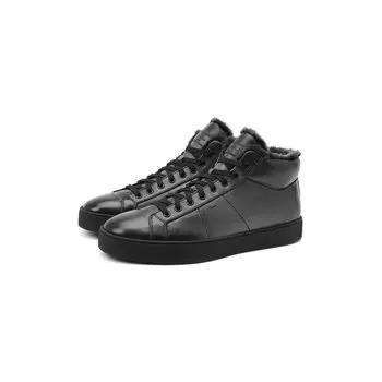 Кожаные кеды Santoni