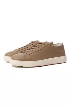 Кожаные кеды Cleanic Santoni