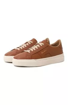 Кожаные кеды Santoni
