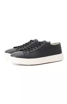 Кожаные кеды Santoni