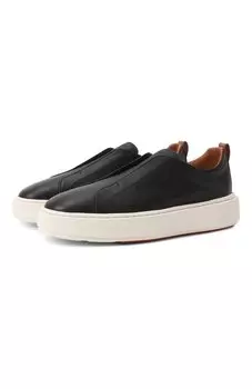 Кожаные кеды Santoni