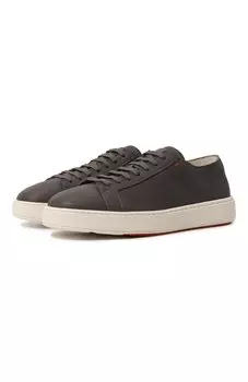 Кожаные кеды Cleanic Santoni