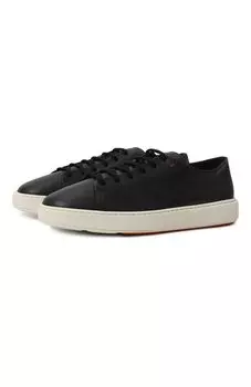 Кожаные кеды Cleanic Santoni