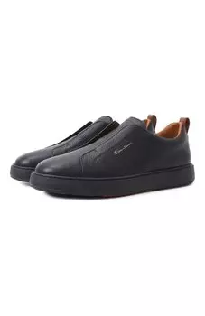 Кожаные кеды Santoni