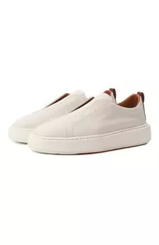 Кожаные кеды Santoni