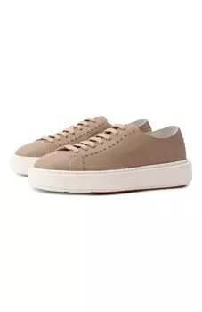 Кожаные кеды Santoni
