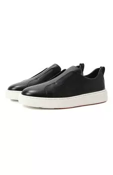 Кожаные кеды Santoni