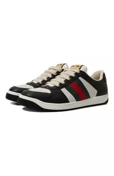 Кожаные кеды Screener Gucci