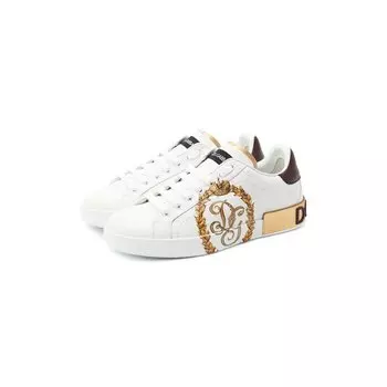 Кожаные кеды Portofino Dolce & Gabbana