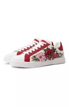 Кожаные кеды Portofino Dolce & Gabbana
