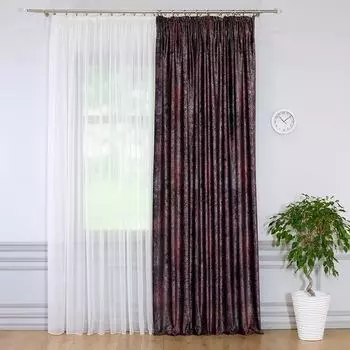 Штора готовая Pikamo 280x200см, цвет бордовый