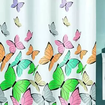 Штора для ванной комнаты Kleine Wolke Butterflies Multicolor