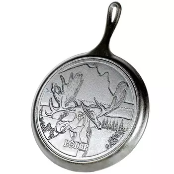 Сковорода для блинов чугунная Lodge Wildlife Series. Moose 26,67см