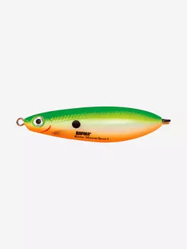 Блесна для рыбалки колеблющаяся RAPALA Rattlin' Minnow Spoon, 8см, 16гр /GSU (незацепляйка), Зеленый