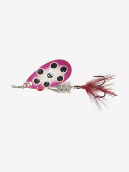 Блесна для рыбалки Kuusamo Kuf-Lippa 7гр. с оперением, BL/Pink/W-S (вращающаяся), Розовый