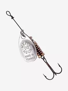 Блесна для рыбалки вертушка Mepps AGLIA 00, SILVER, 1 штука, Серебряный