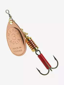 Блесна для рыбалки вертушка Mepps AGLIA 3, Copper, 1 штука, Коричневый