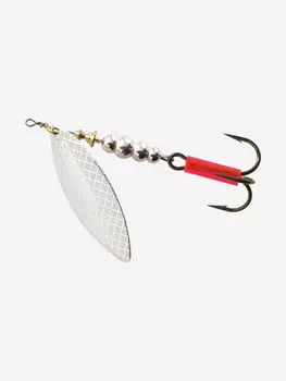 Блесна для рыбалки вертушка Mepps AGLIA LONG 4, SILVER, 1 штука, Серебряный
