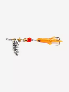 Блесна для рыбалки вертушка Mepps AGLIA LONG Mini Saumon, 0, S, 1 штука, Серебряный