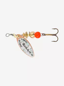 Блесна для рыбалки вертушка Mepps AGLIA LONG RAINBO, 0, Copper, 1 штука, Коричневый
