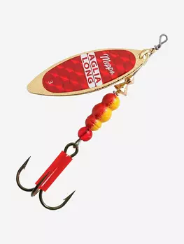 Блесна для рыбалки вертушка Mepps AGLIA LONG REDBO, 3, Gold, 1 штука, Золотой