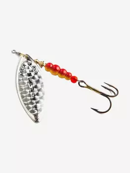 Блесна для рыбалки вертушка Mepps AGLIA LONG RAINBO, 4, SILVER, 1 штука, Серебряный