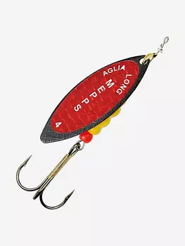 Блесна для рыбалки вертушка Mepps AGLIA LONG REDBO, 4, Black, 1 штука, Черный