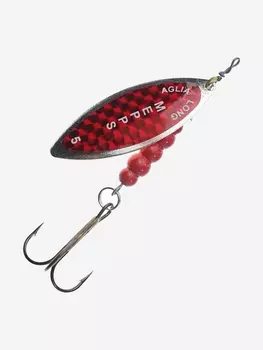 Блесна для рыбалки вертушка Mepps AGLIA LONG REDBO, 5, SILVER, 1 штука, Серебряный