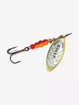 Блесна для рыбалки вертушка Mepps AGLIA LONG RAINBO, 4, Gold, 1 штука, Золотой