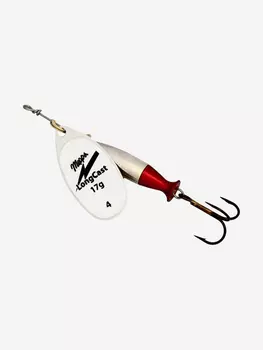 Блесна для рыбалки вертушка Mepps AGLIA LONG CAST, 4, S, 1 штука, Серебряный