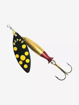 Блесна для рыбалки вертушка Mepps AGLIA LONG HEAVY, 1+ Black/Yellow, 1 штука, Черный