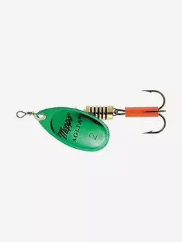 Блесна для рыбалки вертушка Mepps AGLIA PLATINUM, 2, Green/Gold, 1 штука, Зеленый