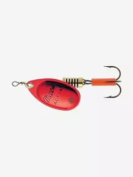 Блесна для рыбалки вертушка Mepps AGLIA PLATINUM, 0, Red/SILVER, 1 штука, Красный