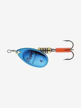Блесна для рыбалки вертушка Mepps AGLIA PLATINUM, 4, Blue/SILVER, 1 штука, Голубой