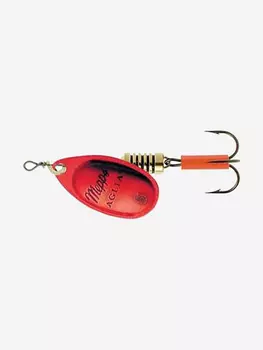 Блесна для рыбалки вертушка Mepps AGLIA PLATINUM, 5, Red/SILVER, 1 штука, Красный