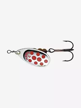 Блесна для рыбалки вертушка Mepps AGLIA PTS, 4, SILVER/Red, 1 штука, Серебряный