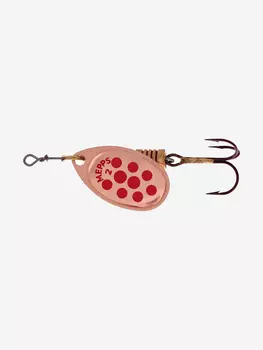 Блесна для рыбалки вертушка Mepps AGLIA PTS, 2, Copper/Red dots, 1 штука, Коричневый