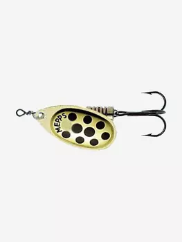 Блесна для рыбалки вертушка Mepps AGLIA PTS, 3, Gold/Black dots, 1 штука, Золотой