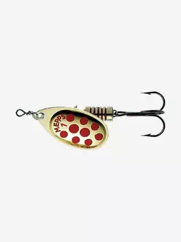 Блесна для рыбалки вертушка Mepps AGLIA PTS, 1, Gold/Red dots, 1 штука, Золотой