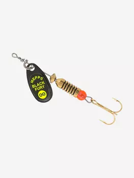 Блесна для рыбалки вертушка Mepps BLACK FURY 00, Black/Chartreuse, 1 штука, Черный