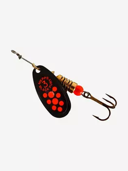 Блесна для рыбалки вертушка Mepps BLACK FURY 3, Black/Orange, 1 штука, Черный