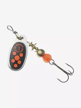 Блесна для рыбалки вертушка Mepps BLACK FURY 1, SILVER/Orange, 1 штука, Серебряный