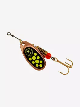 Блесна для рыбалки вертушка Mepps BLACK FURY 3, Copper/Chartreuse, 1 штука, Коричневый
