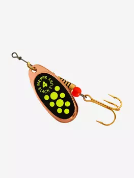 Блесна для рыбалки вертушка Mepps BLACK FURY 4, Copper/Chartreuse, 1 штука, Коричневый
