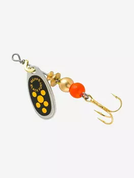 Блесна для рыбалки вертушка Mepps BLACK FURY 0, SILVER/Yellow, 1 штука, Серебряный
