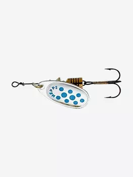 Блесна для рыбалки вертушка Mepps COMET PTS, 00, SILVER/Blue dots, 1 штука, Серебряный