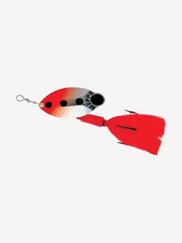Блесна для рыбалки вертушка Mepps LUSOX FLUO, 2, Silver/Red (блистер), Серебряный