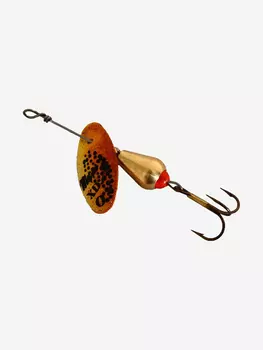 Блесна для рыбалки вертушка Mepps XD TRI FLUO, 0, G/Brown, 1 штука, Золотой
